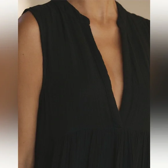 Celandine Anthropologie The Kallie Flowy Maxi Dress Black Size 3X - Picture 4 of 10